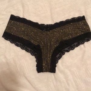 Black & Gold Cheeky Panty